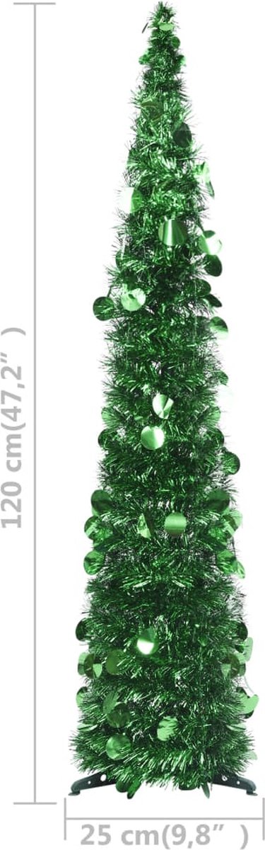 vidaXL Pop-up Kerstboom 120 cm Groen PET