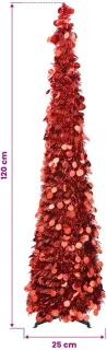 vidaXL pop-up kerstboom 120 cm rood