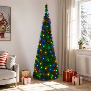 vidaXL pop-up kerstboom met led, 210 cm