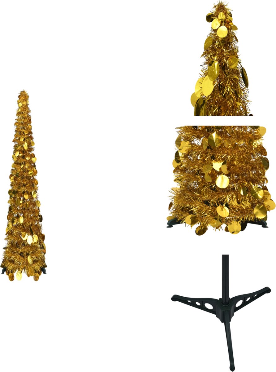 vidaXL Pop-up Kunstkerstboom 120 cm Goud