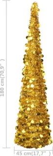 vidaXL Pop-up Kunstkerstboom 180 cm Goud