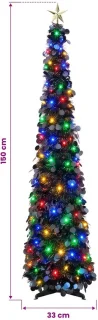 vidaXL pop-up led-kerstboom met sterrentopper 150 cm 50 LED's PET