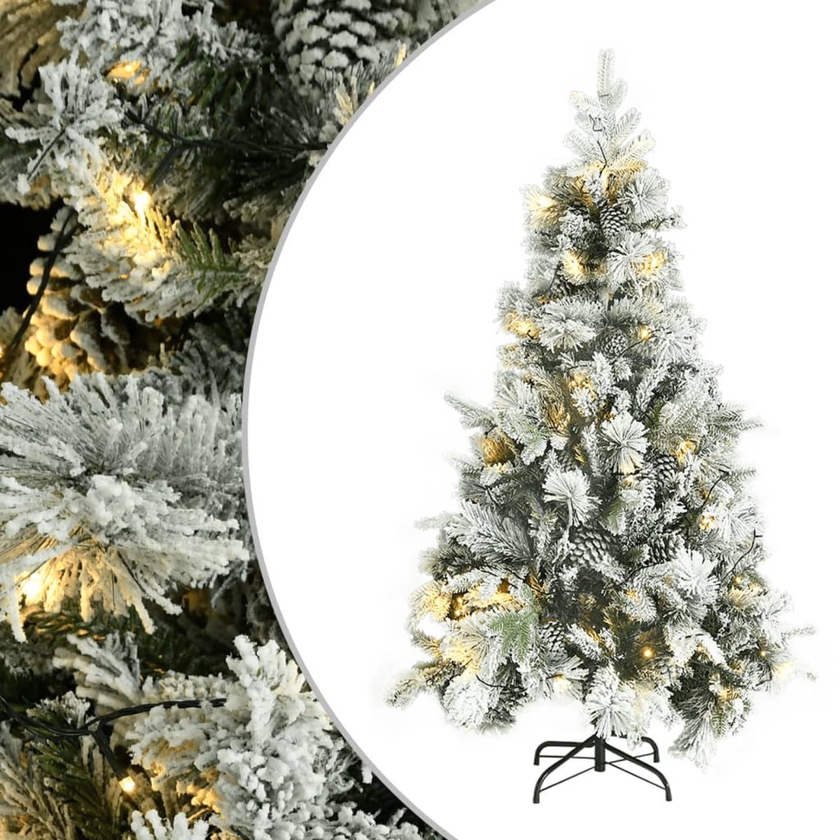 vidaXL PVC PE LED Kerstboom 195 cm