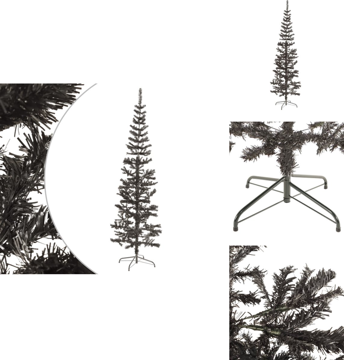 vidaXL Smalle Kerstboom 180 cm Zwart
