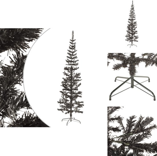 vidaXL Smalle Kerstboom 180 cm Zwart