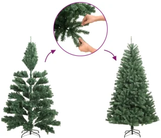 vidaXL Smalle kunstkerstboom 240 cm