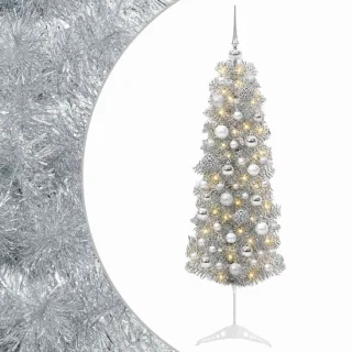 vidaXL smalle kunstkerstboom met kerstbal, 150 cm