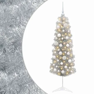 vidaXL smalle kunstkerstboom met kerstbal, 150 cm