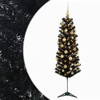 vidaXL smalle kunstkerstboom met kerstbal, 150 cm