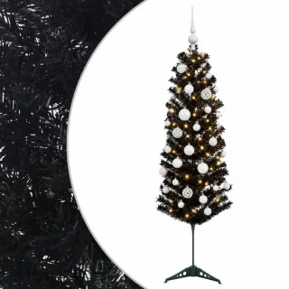 vidaXL smalle kunstkerstboom met kerstbal 150 cm