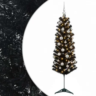 vidaXL smalle kunstkerstboom met kerstbal, 150 cm