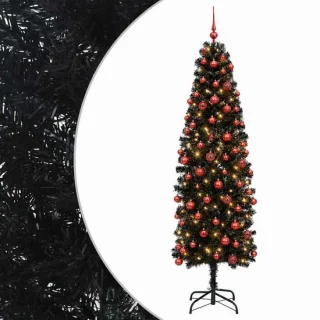 vidaXL smalle kunstkerstboom met kerstbal 180 cm
