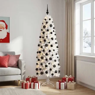 vidaXL smalle kunstkerstboom met kerstbal 180 cm