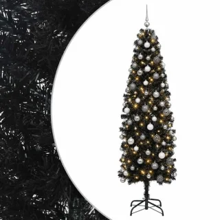 vidaXL smalle kunstkerstboom met kerstbal 180 cm