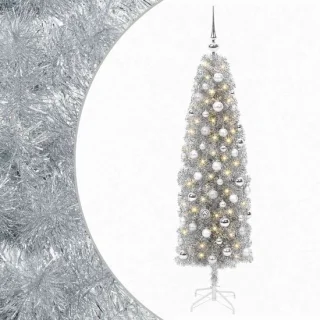 vidaXL smalle kunstkerstboom met kerstbal 180 cm