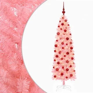 vidaXL smalle kunstkerstboom met kerstbal 240 cm