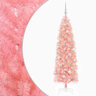 vidaXL smalle kunstkerstboom met kerstbal - 240 cm