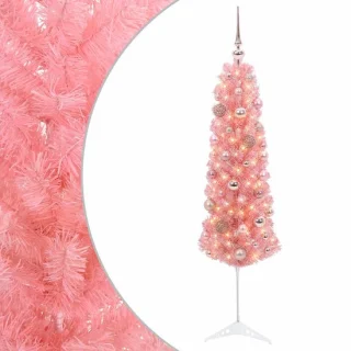 vidaXL smalle kunstkerstboom met kerstballen - 150 cm