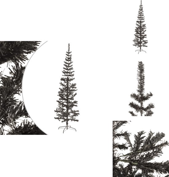 vidaXL Smalle Zwarte Kerstboom 210 cm
