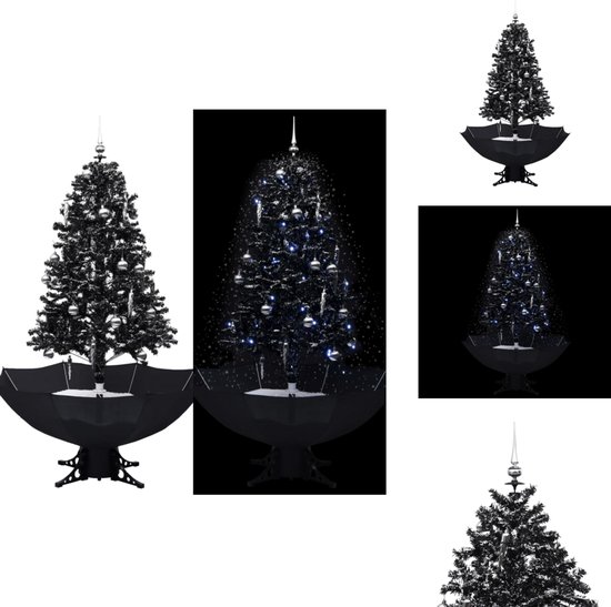 vidaXL Sneeuwende Kerstboom PVC 170 cm zwart