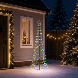 vidaXL Spiraalvormige led-kerstboom EKENAS 180 cm