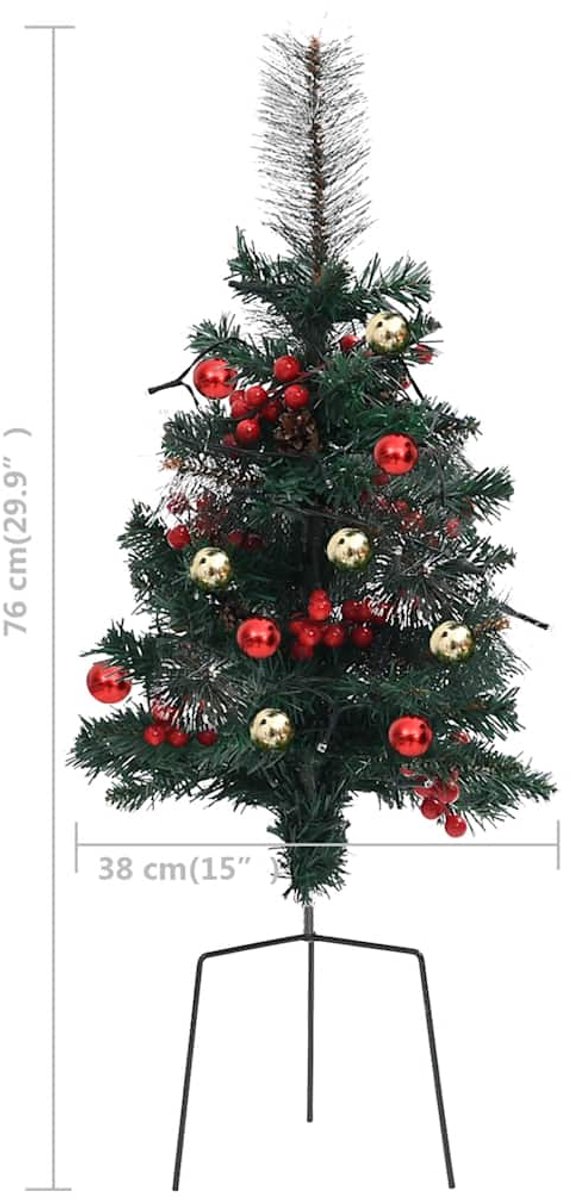 vidaXL Tuinkerstbomen 2 stuks 76 cm PVC