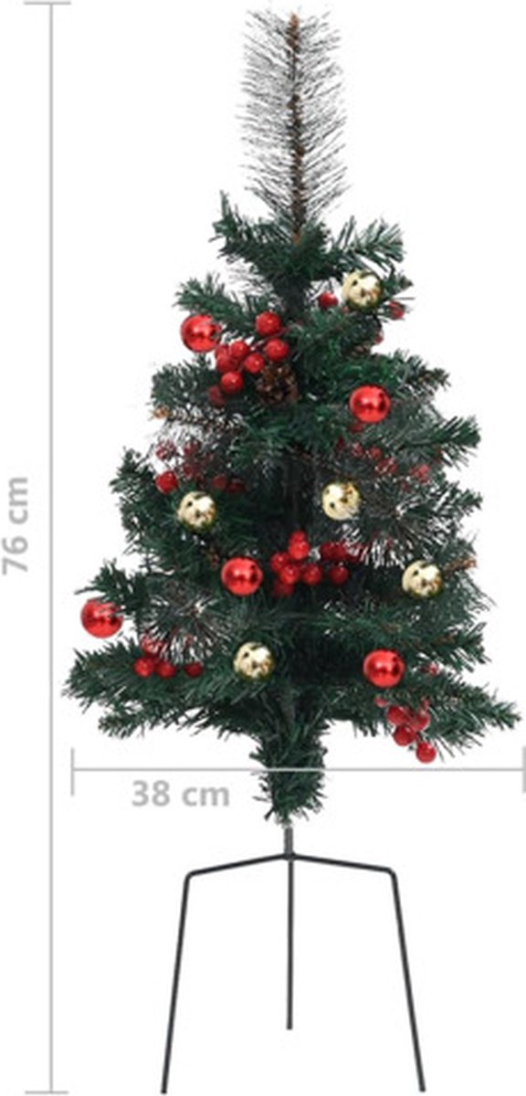 vidaXL Tuinkerstbomen 2x 76 cm PVC