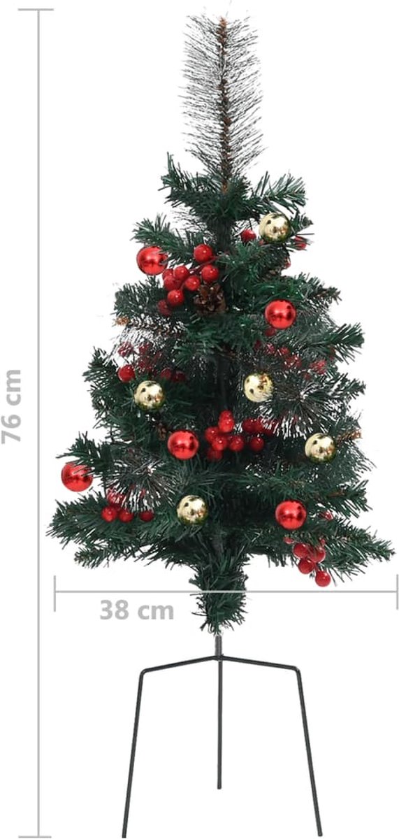 vidaXL Tuinkerstbomen PVC 2 stuks 76 cm