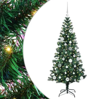 vidaXL voorverlichte kerstboom groen 150 cm