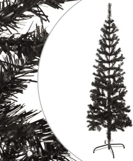 vidaXL Zwarte Smalle Kerstboom 150 cm