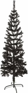 vidaXL Zwarte Smalle Kerstboom 150 cm