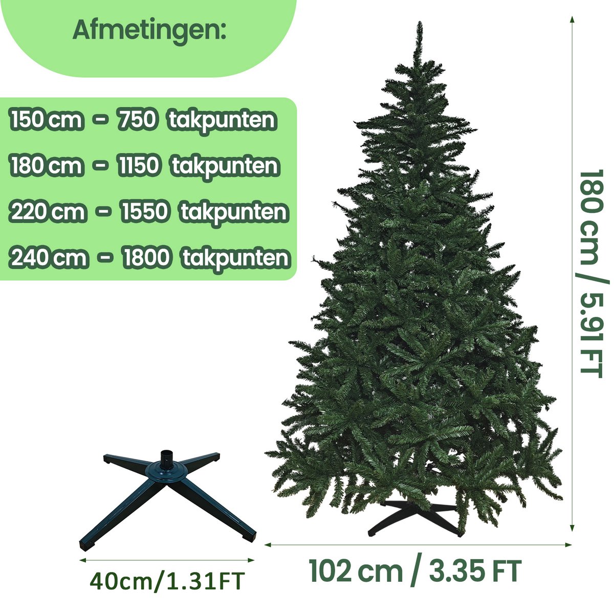 Viking Choice Kunstkerstboom 180 cm Groen