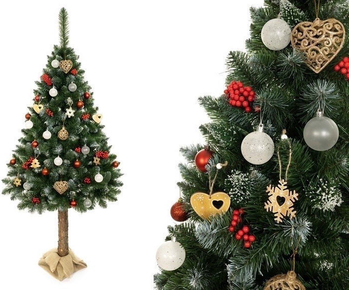 Viking Choice Kunstkerstboom 180 cm Groen/Wit Op Stam