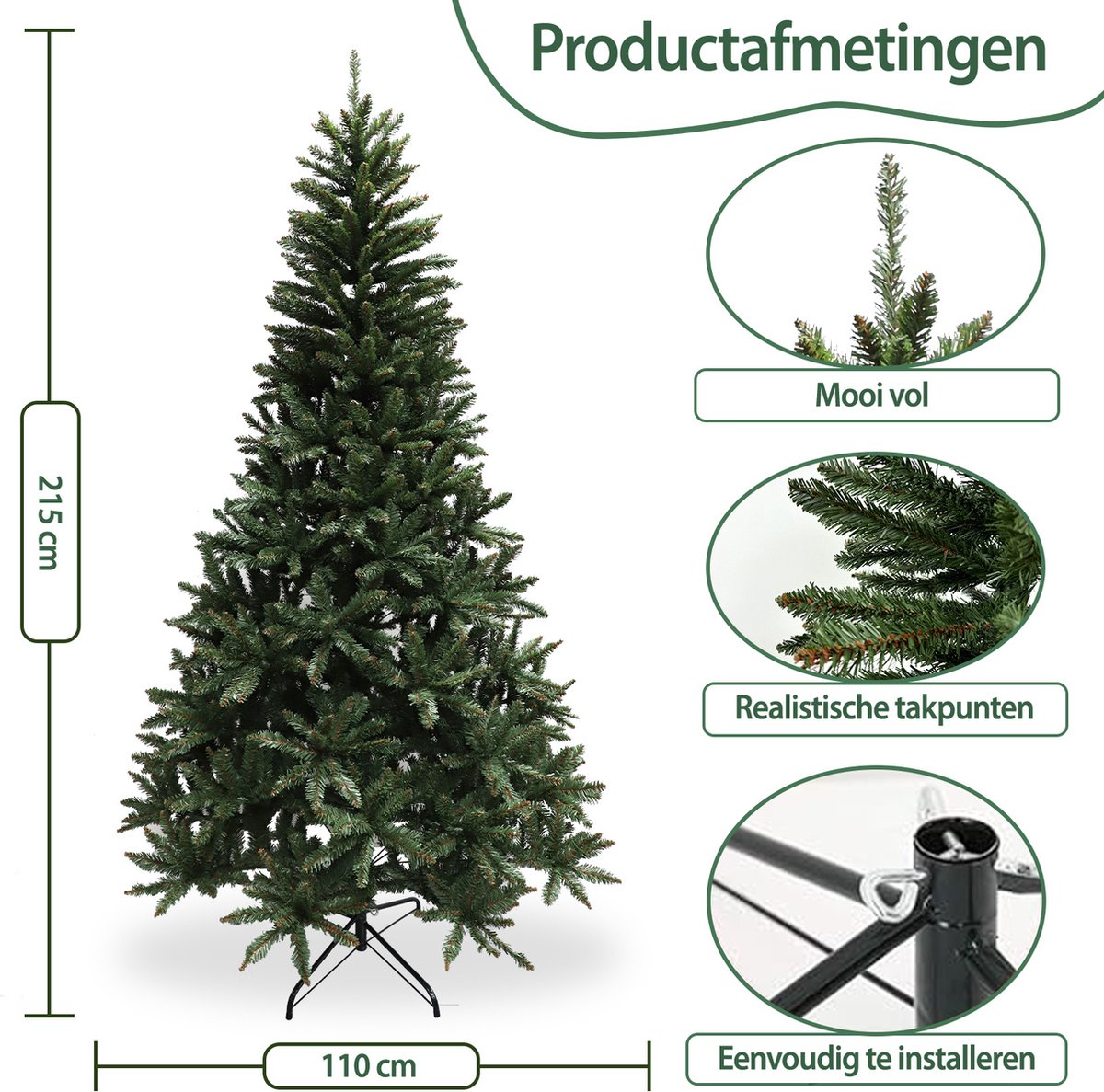 Vikingchoice Kunstkerstboom Spar 215 cm Groen