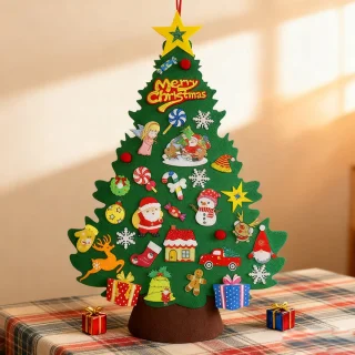 Vilt Kerstboom Wandkleed