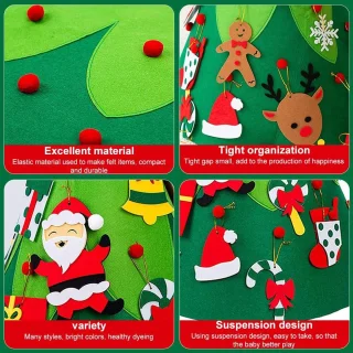 Vilten Kerstboom 70 cm - Kinderformaat