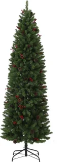 Voorgelichte kunstkerstboom 228 cm met 300 meerkleurige ledlampen