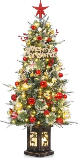 Voorgelichte kunstkerstboom van 120 cm