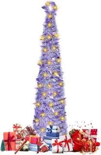 Vouwbare kunstkerstboom 1,5 m paars