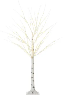 Witte kerstboom met LED-lampjes