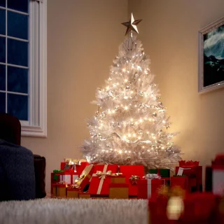 Witte kunstkerstboom 150 cm