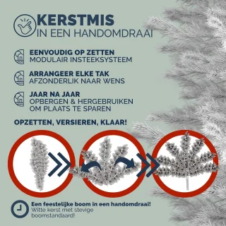 Witte kunstkerstboom 150 cm