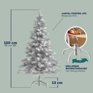Witte kunstkerstboom 150 cm