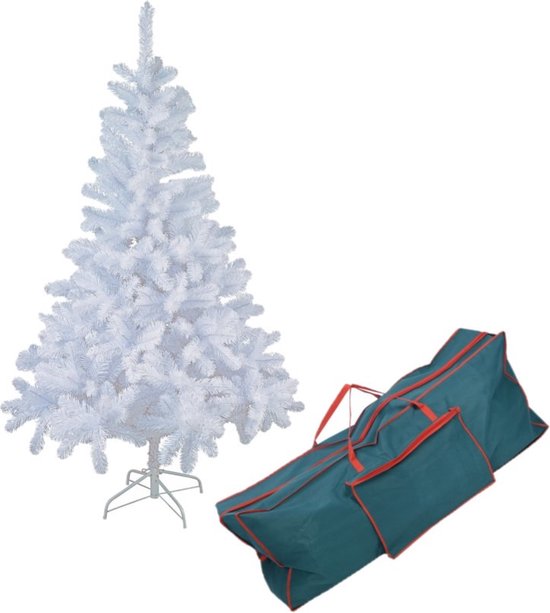 Witte kunstkerstboom 180 cm met opbergzak