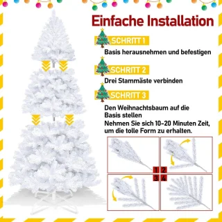 Witte Kunstkerstboom 180 cm