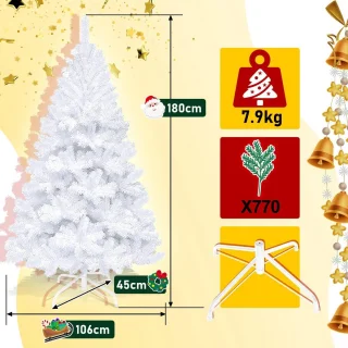 Witte Kunstkerstboom 180 cm