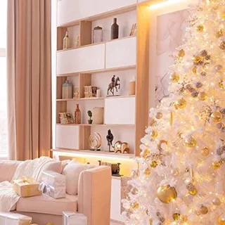 Witte kunstkerstboom 2,1 m