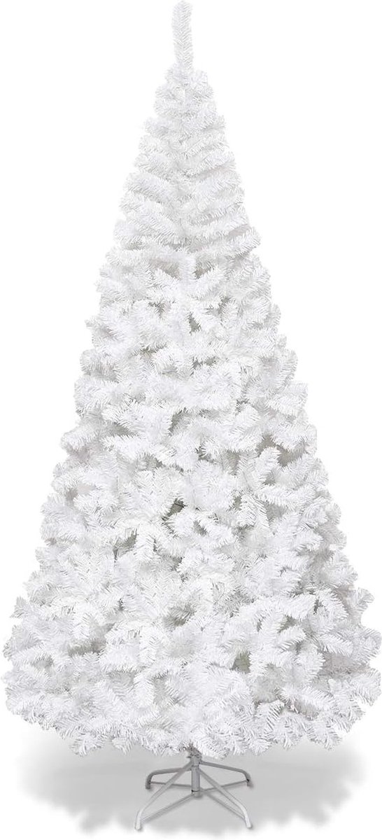 Witte Kunstkerstboom 210 cm met Stalen Standaard