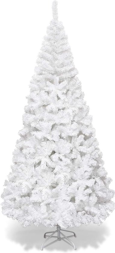Witte Kunstkerstboom 210 cm met Stalen Standaard