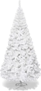 Witte Kunstkerstboom 210 cm - Stalen Standaard